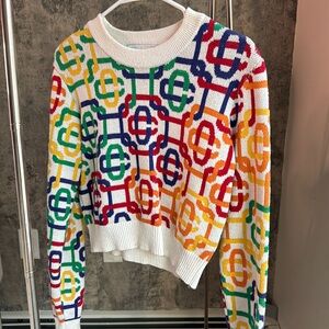 Casablanca multicolored cropped sweater